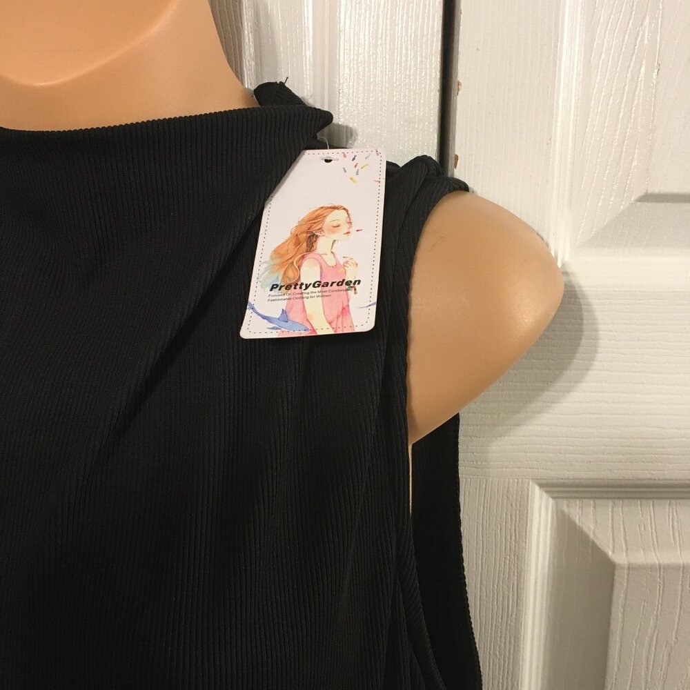 Pretty Garden Black Wide Leg Romper With Pockets - Picture 2 of 9